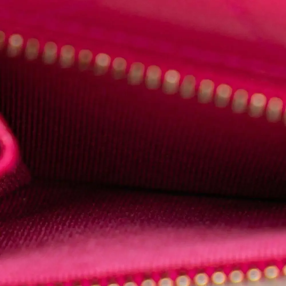 CHANEL Pink Caviar Leather Logo Wallet